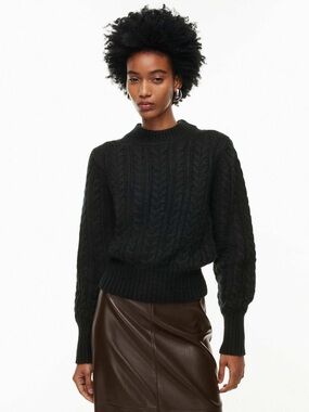 NWT Aritzia Wilfred Arletty Sweater Black Size S Fall/Winter vibes 75%Merinowool